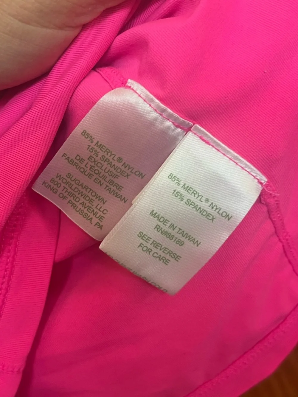 Lilly Pulitzer - Luxletic Hot Pink Cropped Quarter-Zip - Picture 3 of 4